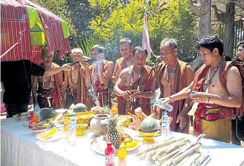  ??  ?? At Ban Ta Klang in Surin, visitors can observe the demonstrat­ion of pre-elephant capturing rituals, feed and ride pachyderms, and visit the elephant cemetery, where the bodies of more than 200 elephants are buried. Silk woven by local villagers is also available for sale.