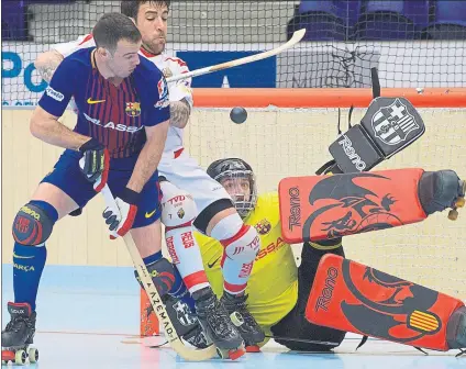  ?? FOTO: MARZIA CATTINI/CERH ?? Egurrola fue un muro en el segundo tiempo. El capitán blaugrana detuvo cuatro faltas directas al Reus Deportiu