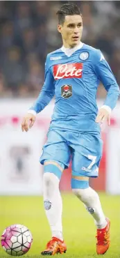  ?? LAPRESSE ?? Josè Maria Callejon, 28 anni, terza stagione al Napoli