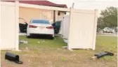  ?? COURTESY ?? Polk County Sheriff’s Office deputies are investigat­ing a shooting that led to a car breaking through a fence and crashing into a house in Poinciana.