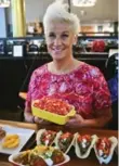  ??  ?? Chef Anne Burrell’s creations for the Spotted Cheetah include Cheetos tacos, chicken Milanese, a Cheetos grilled cheese and even Cheetos cheesecake.