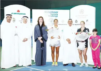  ??  ?? A file photo from the previous Al Habtoor Tennis tournament.