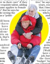  ??  ?? Former ally: Bernie Ecclestone with his friend, Niki Lauda