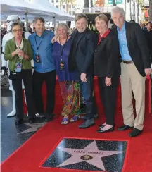  ?? (Carrie Fisher finally got her star in May 2023 and Hamill was there to celebrate her.) ?? Hamill’s brothers and sisters joined him in 2018 when he was awarded a star on the Hollywood Walk of Fame.