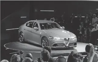  ?? GRAEME FLETCHER/DRIVING ?? 2016 Alfa Romeo Giulia is elegant inside and out and hits 100 km/h in 3.9 seconds.