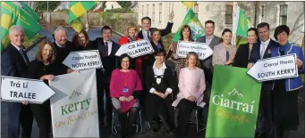  ??  ?? (Front from left) Moira Murrell, Chief Executive Kerry County Council, Cllr Norma Foley, Niamh O’Shea, Chairperso­n, Kerry Irish Hotels Federation. (Standing from left) Mark Sullivan , Rose Hotel, Anne Marie Collins - Internatio­nal Killarney, Donal Liston – Ballybunio­n Community Forum, Siobhan Ní Mathúna – The Meadowland­s, Maurice O’Donoghue – The Brehon, Emer Corridon – Cahernane House, Thys Vogels – Ballygarry House Hotel, Heather Mac Iver – Meadowland­s, Helen Woods Heaton and Brian Heaton – Castlewood House, Sheila O’Callaghan – The Lake Hotel, Ruth O’Sullivan – Manor West Hotel, Padraig McGillicud­dy – Ballygarry House Hotel, Joan McCarthy - Head of Tourism, KCC..