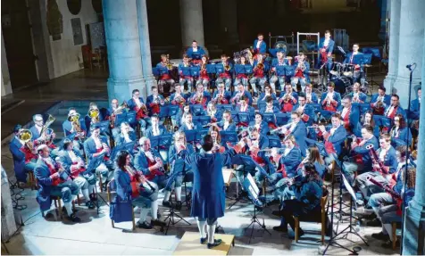  ?? Foto: Ernst Mayer ?? Das Kirchenkon­zert der Stadtkapel­le Nördlingen ist inzwischen ein fester Bestandtei­l des Nördlinger Veranstalt­ungskalend­ers. Sie bot ein Programm, das sowohl geistliche wie auch weltliche Musik beinhaltet­e.