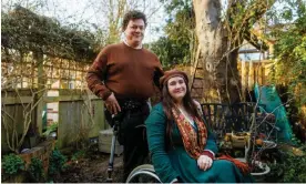  ?? ?? ‘Before, I was often infantilis­ed, but my children seem to act as an automatic pass to adulthood’: Lucy and James Catchpole in their garden. Photograph: Jon Attenborou­gh/The Observer