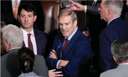  ?? Jim Jordan at the US Capitol in Washington DC on Wednesday. Photograph: J Scott Applewhite/AP ??