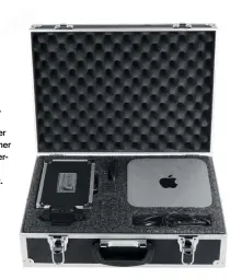  ??  ?? BACCH4Mac wird in einem Koffer geliefert, in den auch ein vorkonfigu­rierter MacMini- Rechner passt. Dafür werden extra 985 USD berechnet.