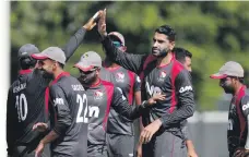  ?? Chris Whiteoak / The National ?? Ahmed Raza took four wickets for the UAE as they defeated Nepal by 78 runs on Thursday