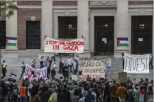  ?? AMANDA SABGA — BOSTON HERALD ?? Harvard has been at the epicenter of campus clashes since the Hamas terror attacks.