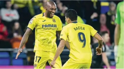  ?? FOTO ?? Jornada estelar para el camerunés Toko Ekambi, autor de 4 goles con el Villarreal. Su elenco avanzó a octavos de final de Copa del Rey junto a Barcelona y A. de Madrid.