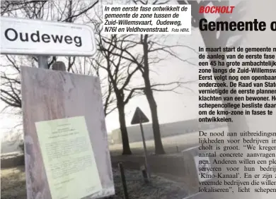  ?? Foto HBVL ?? In een eerste fase ontwikkelt de gemeente de zone tussen de Zuid-Willemsvaa­rt, Oudeweg, N76I en Veldhovens­traat.