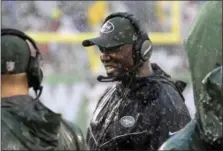  ?? BILL KOSTROUN — THE ASSOCIATED PRESS ?? Jets coach Todd Bowles looks on during loss to Falcons on Sunday.