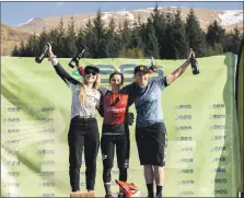  ?? ?? France’s Isabeau Courdurier won the women’s category, with Scotland’s Ella Conolly and Bex Baraona in second and third place respective­ly.