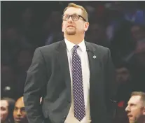  ?? KYLE TERADA/USA TODAY SPORTS ?? Nick Nurse, seen patrolling the sideline at the NBA all-star game in February, says the pause in the schedule has given him a chance to “slam on the brakes and catch my breath a little bit.”