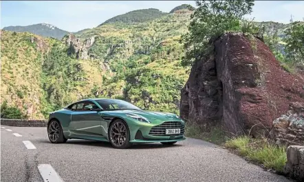  ?? — aston Martin/dpa ?? The aston Martin db12 has new, smoother looks and a muscular power from a tuned V8 combustion engine.