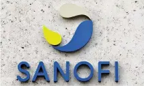  ??  ?? FRENCH MULTINATIO­NAL pharmaceut­ical company SANOFI logo is seen at the headquarte­rs in Paris, France, March 8.