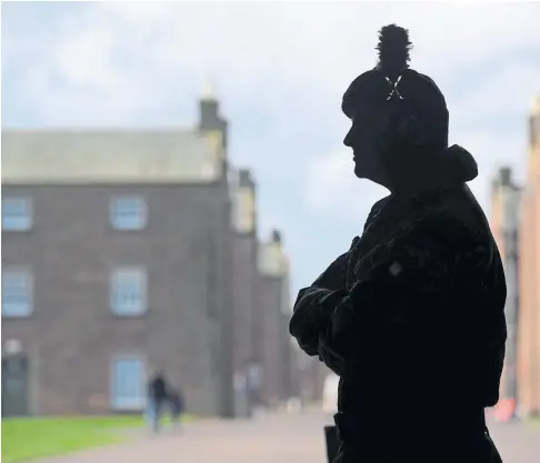  ??  ?? FIGHTING FUTURE: A Black Watch soldier at the battalion’s base at Fort George in the Highlands.