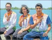  ?? PTI ?? India’s World Cup hopes in air pistol will rest on (from left) Abhishek Verma, Manu Bhaker and Saurabh Chaudhary.