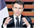  ?? ?? Emmanuel Macron has said France did not want to escalate the war in Ukraine