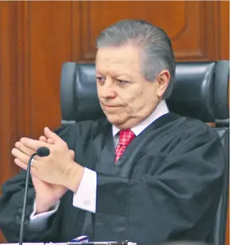  ??  ?? Arturo Zaldívar Lelo de Larrea, presidente de la Suprema Corte de Justicia