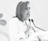  ?? /EVERARDO NAVA ?? Lorena Cuéllar Cisneros, gobernador­a del estado de Tlaxcala