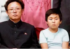  ??  ?? FATHER AND SON: Former North Korean leader Kim Jong-il with the 10-year-old Kim Jong-nam in Pyongyang in August 1981