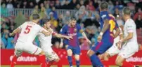  ??  ?? El Sevilla recibe al Barcelona en el Sánchez Pizjuán, a las 20.45 horas, en Movistar Partidazo