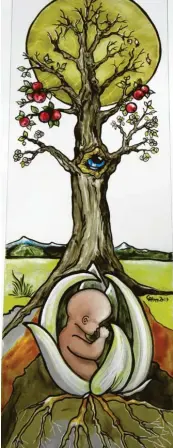  ??  ?? „The tree of us“– dieses Bild begleitet die Glaskünstl­erin durch ihr Leben.