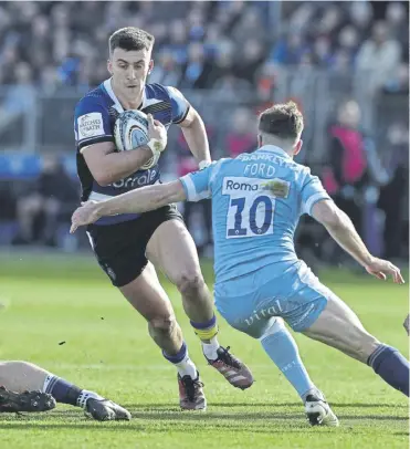  ?? ?? Cameron Redpath at Bath and Blair Kinghorn at Toulouse, left, could be our best hopes of seeing a Scot lift European silverware this season