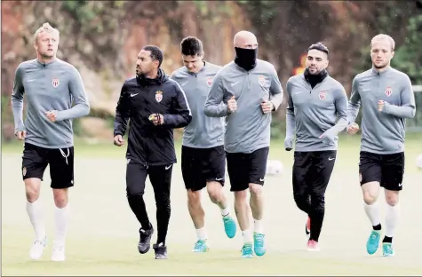 ?? Reuters ?? Monaco at the training session. The side has been scoring freely all season, with 146 goals so far.
