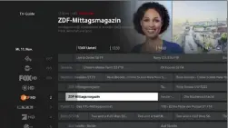  ??  ?? Beim Programmfü­hrer setzt Vodafone auf einen schicken Multikanal-EPG. Die Senderlogo­s erleichter­n den Überblick