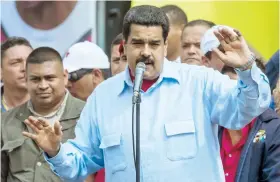  ??  ?? El presidente de Venezuela, Nicolás Maduro, dijo que el secretario general de la OEA, Luis Almagro, ha pedido la “intervenci­ón" extranjera en su país.