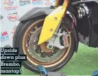  ??  ?? Upsidedown plus Brembo, mantap!