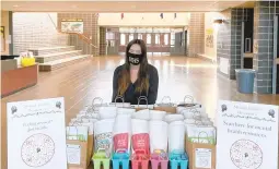  ?? ELLIE HERMANN/ HANDOUT ?? Northeast High School Junior Ellie Hermann has distribute­d dozens of mental health kits to students as part of a project to earn a Girl Scout Gold Award.