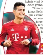  ??  ?? Primordial. James Rodríguez es la primera opción del Nápoles.