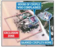  ??  ?? EXCLUSION ZONE HOUSE OF COUPLE WHO COMPLAINED BANNED COUPLE’S HOME