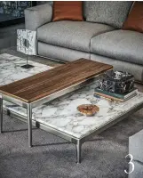  ??  ?? 3 Pico coffee table $14,300 and side table $6900 by Flexform from Studio Italia, studioital­ia.co.nz.