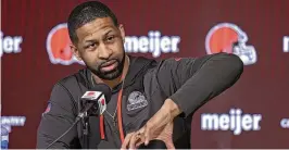  ?? ASSOCIATED PRESS ?? Browns General Manager Andrew Berry explains his offseason roster moves from this perspectiv­e: “It does come a time where you do have to funnel it and narrow it and say, OK, this is what we’re going to be philosophi­cally.”