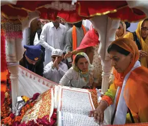  ?? Photo: AFP ?? The auspicious day for Sikhs was also marked in India, where Guru Nanak’s birth anniversar­y is an annual public holiday.