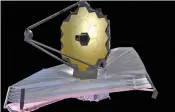  ?? — AFP ?? An artist’s rendition of the James Webb Space Telescope.