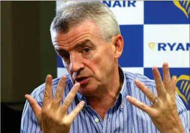  ?? ?? Ryanair chief executive Michael O’leary is described as a ‘fantastic steward’ of shareholde­rs’ capital