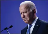  ?? GETTY IMAGES ?? President Biden addresses a press conference at the COP26 UN Climate Change Conference in Glasgow on Tuesday.