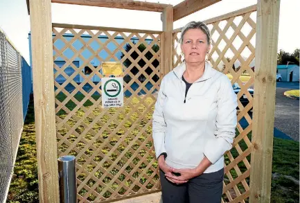  ?? DEREK FLYNN/FAIRFAX NZ ?? Occupation­al health nurse Sally Tringham has created designated smoking areas at Base Woodbourne as a smoking ban takes effect.