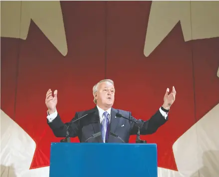  ?? PIERRE OBENDRAUF / POSTMEDIA NEWS FILES ?? Brian Mulroney’s journey from his working-class origins to becoming a wealthy lawyer, businessma­n and prime minister was a testament to what is possible in Canada, Geoff Russ writes.