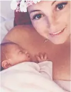  ??  ?? April Oliver with her newborn baby daughter, and missing airman Corrie McKeague.