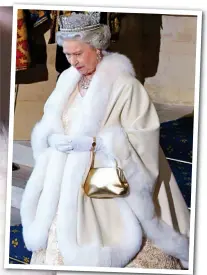  ??  ?? Luxury: Fur-trim robe in 2002
