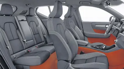  ??  ?? The 2020 Volvo XC40 R-design offers a beautifull­y-furnished interior.